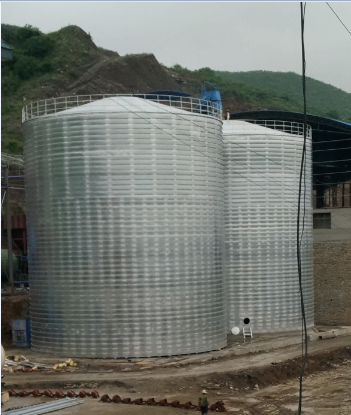 霍山粮食钢板仓的安装全过程不用热焊接